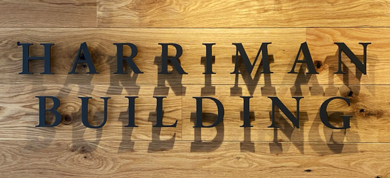 Harriman Building Indoor Front Signage