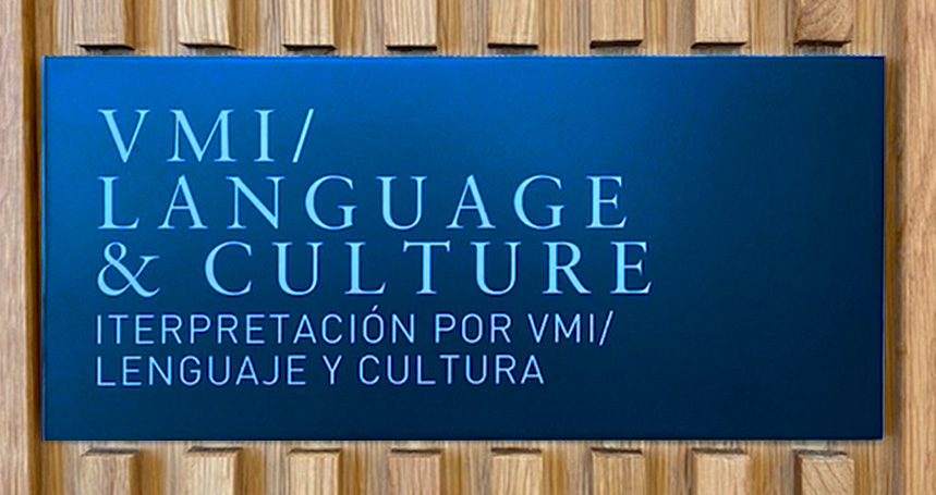 Harriman Building VMI Language & Culture Signage